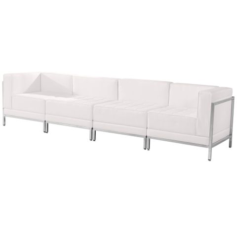 Elevating Your Business Waiting Room with the Flash Furniture White Leather Sofa Set